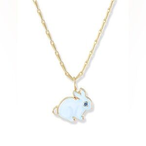 Brent Neale Look a-like Small Moonstone Bunny Pendant Necklace